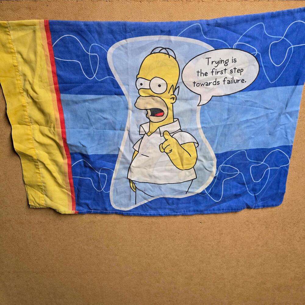 Vintage Simpsons Homer Pillowcase y2k 90s
